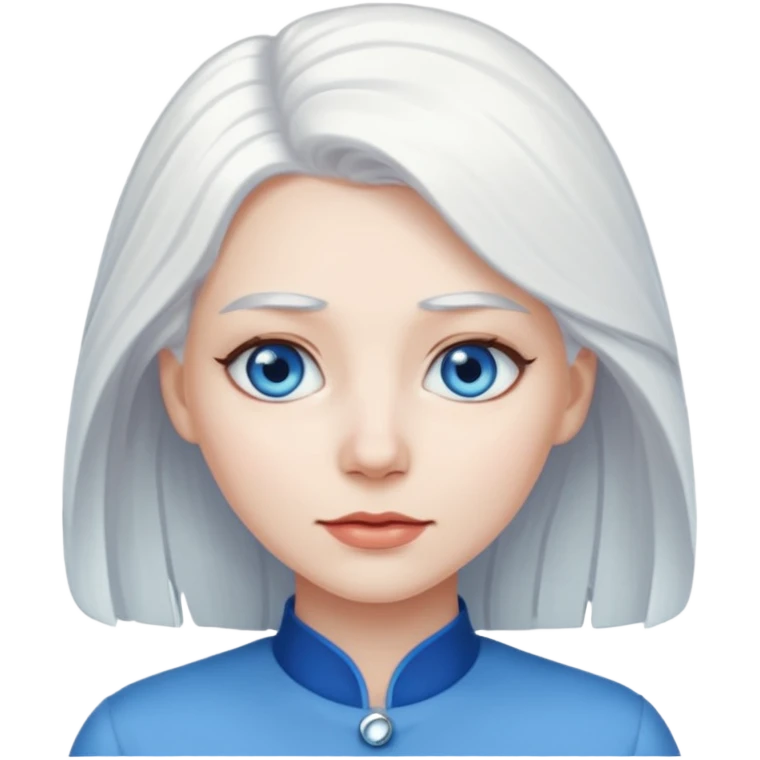 создай девушку с белыми волосами emoji