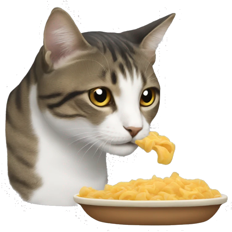 A cat eating emoji