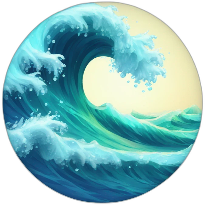 Waves with sparkles emoji