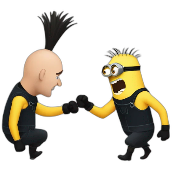gru fighting minion emoji