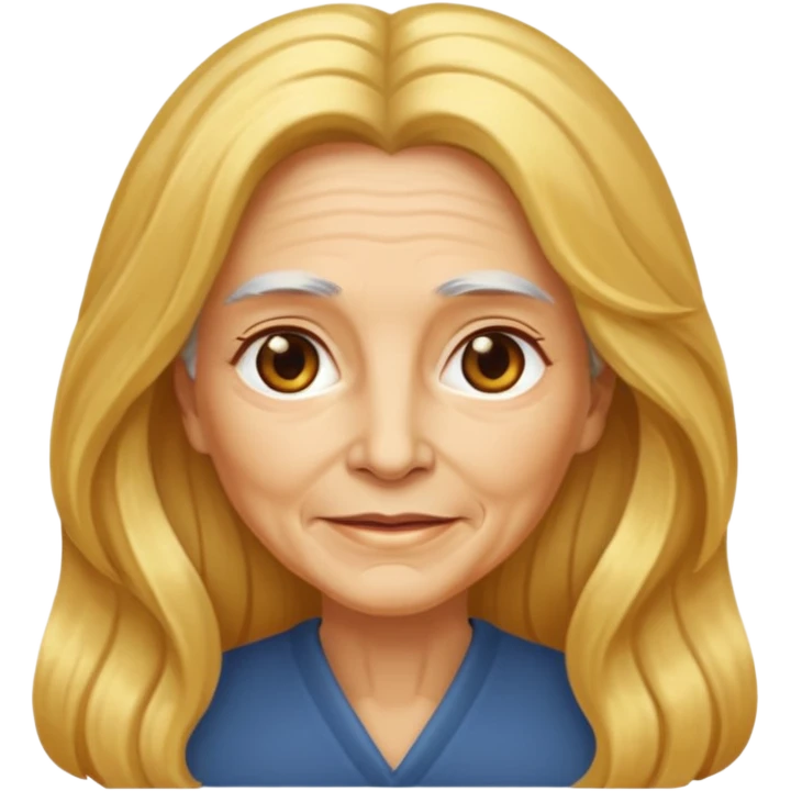 WOMEN HAIR GOLD AGE 70 YEAR OLD emoji