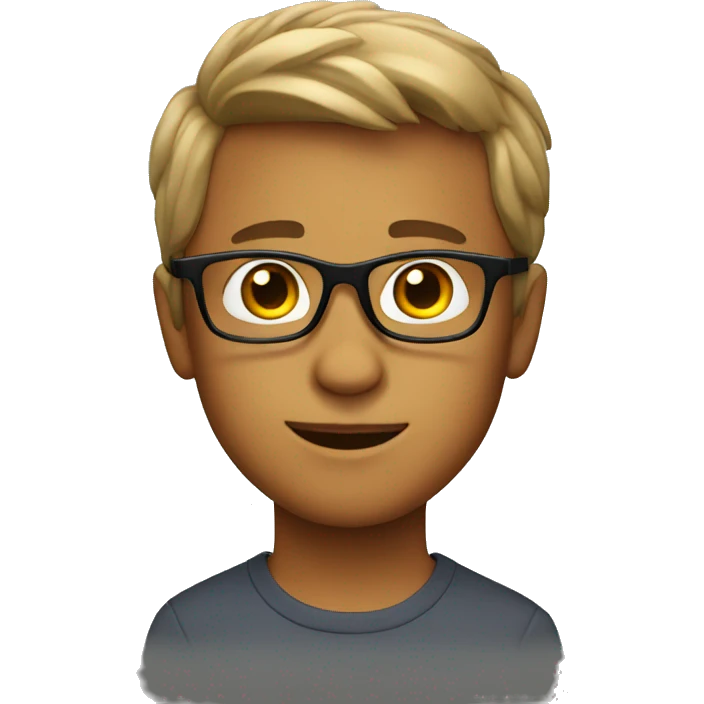 handsome boy in glasses emoji