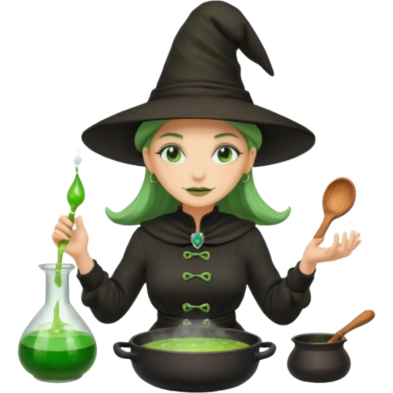 green witch cooking potion emoji