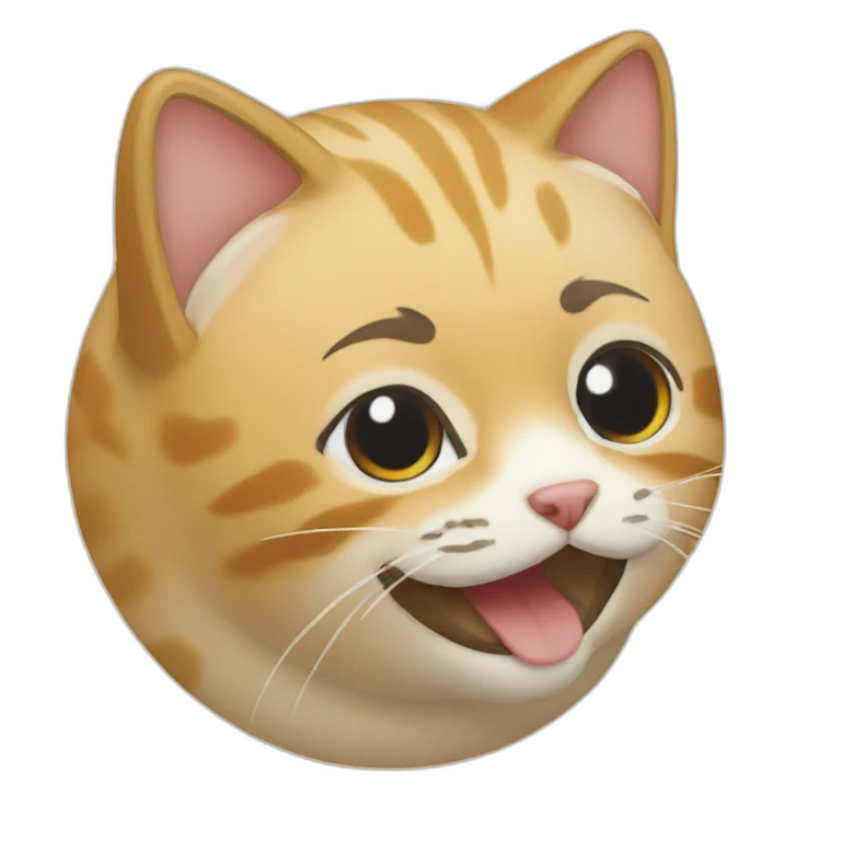 Gatto che esce da una ciambella emoji