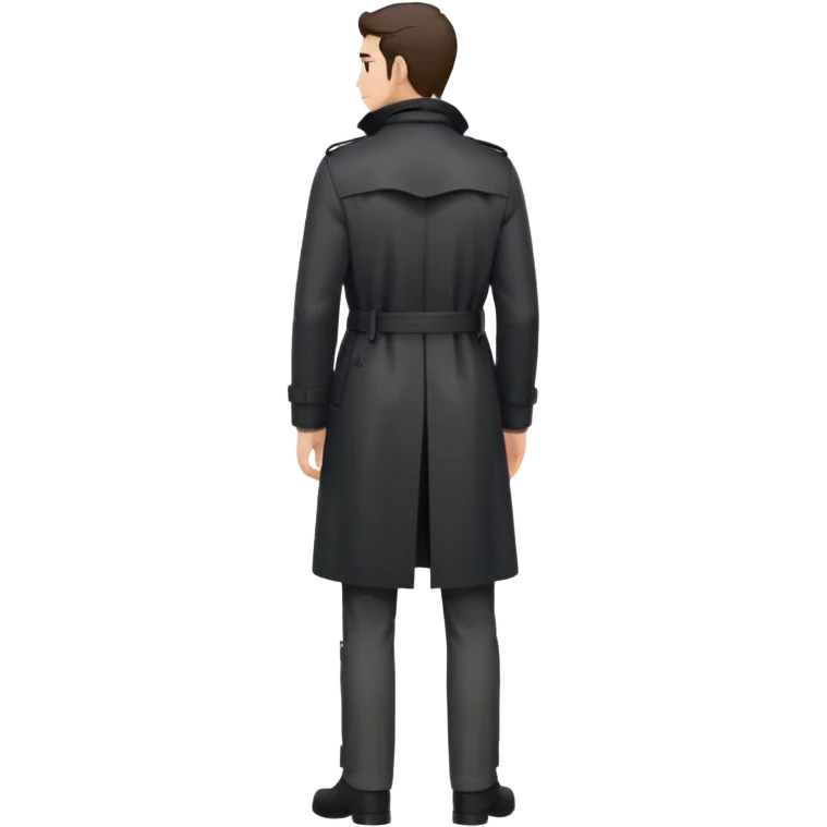 anonymous nongendered person standing ,view from the back emoji