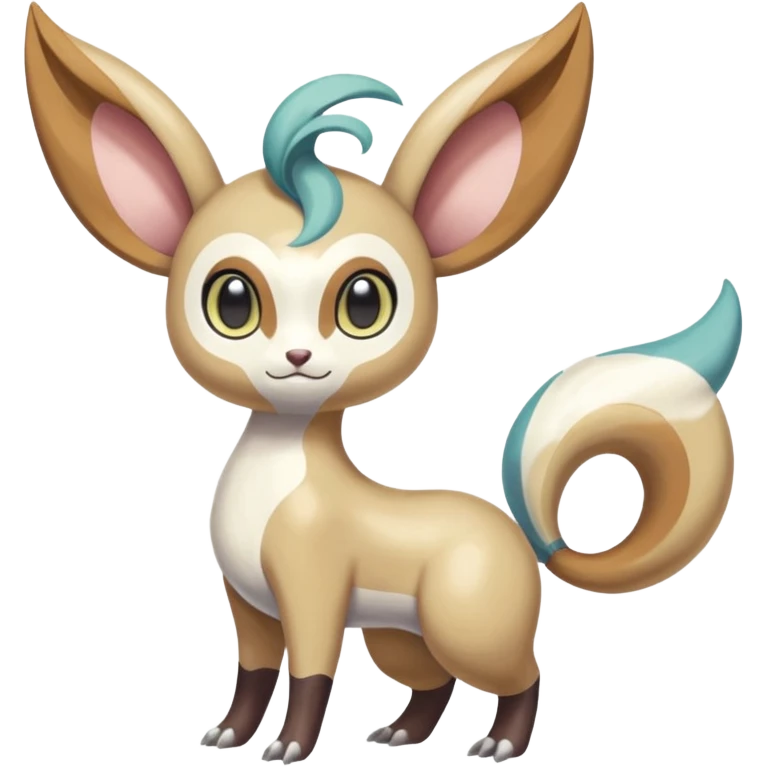 Colorful Skilled Adept Graceful Asian Painted Meloetta-Minccino-Absol-Emolga-Pachirisu-Floatzel-fusion-hybrid-creature (full body) emoji