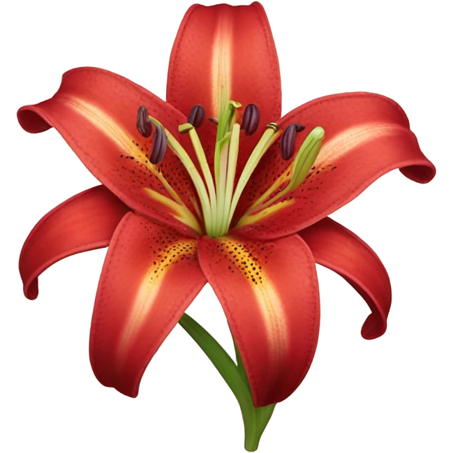 red lilium emoji
