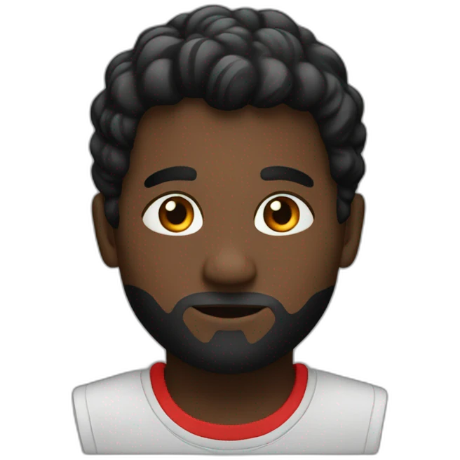 Black and red emoji