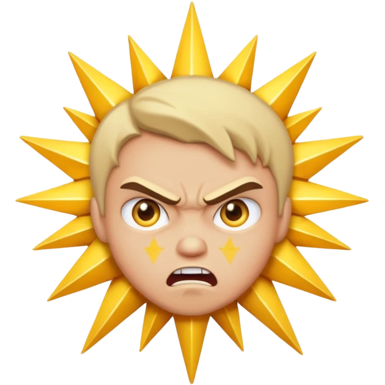 Rayos estrella  cara enojada emoji