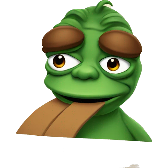pepe with sign blame King emoji