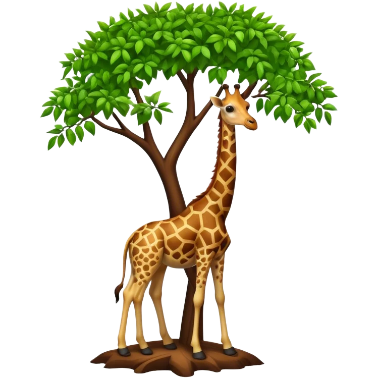giraffe sitting on a tree emoji