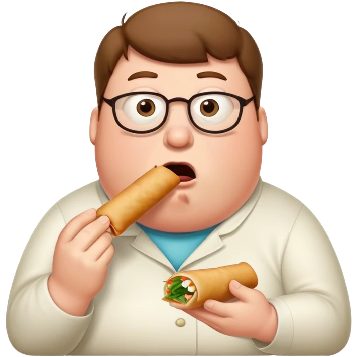 peter griffin eating a spring roll  emoji