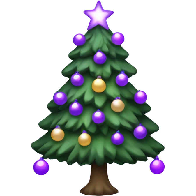 Christmas tree with violet lights  emoji