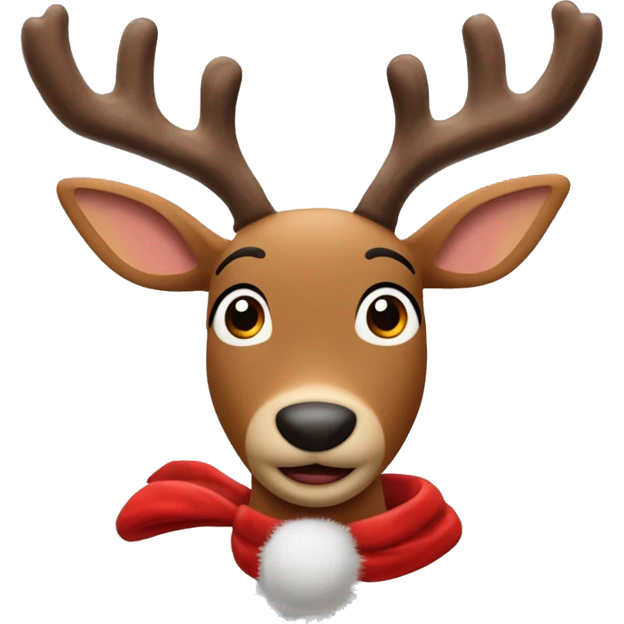 Rudolph the red nose reindeer ￼ emoji