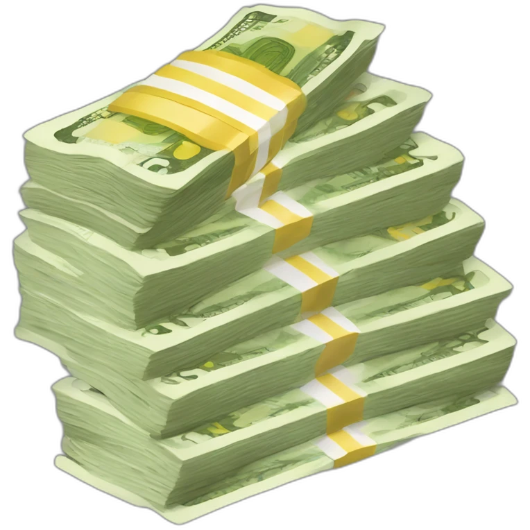 liasse de billets (euro) qui s'envolent emoji