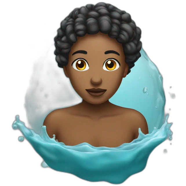 Afriquain content avec de l'eau emoji