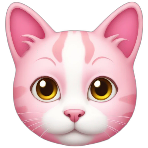 Cute pink cat emoji