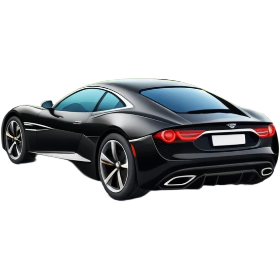 luxury car is driving on a scenic highway with beautiful landscape around emoji