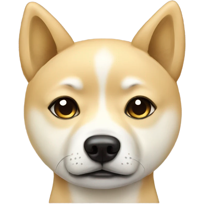 Cream Shiba sad emoji