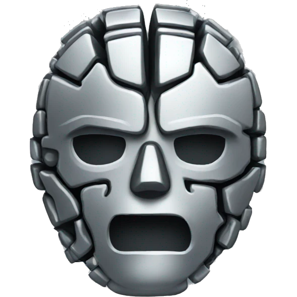 Metal brain icon card emoji