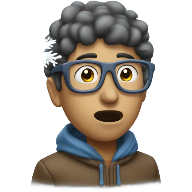 Blowing snow emoji
