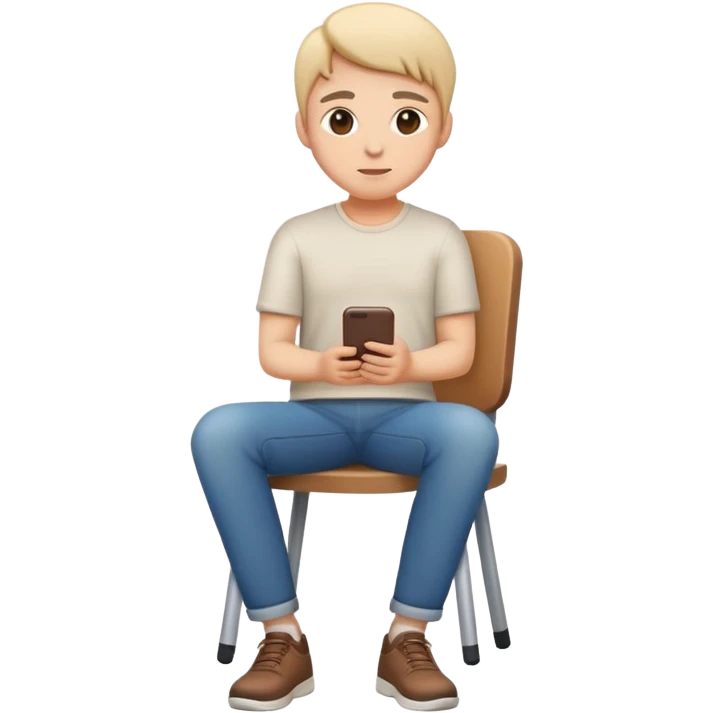 casual sitting on white background emoji