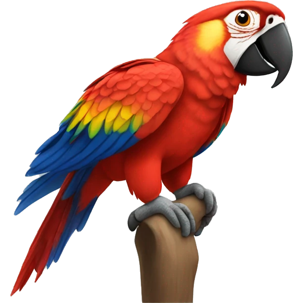 A scarlet macaw emoji