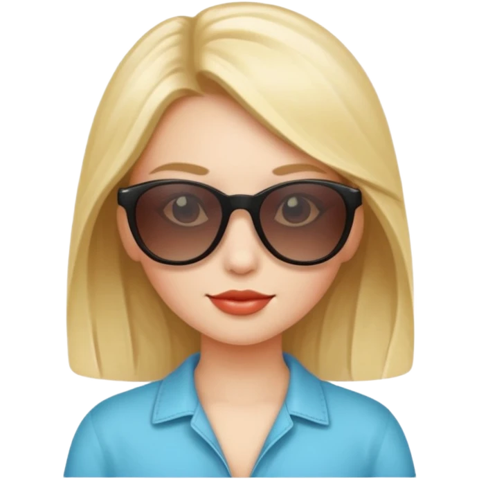 Girl wearing sunglasses emoji
