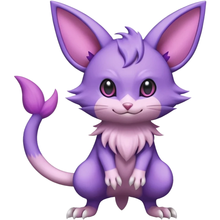 Rattata-Noibat-Skitty-Espeon-Fakemon-hybrid-creature (full body) emoji