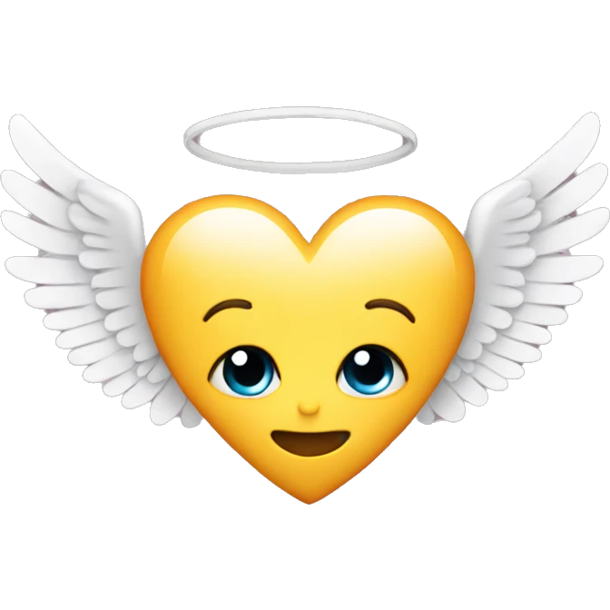 Heart with angel wings emoji