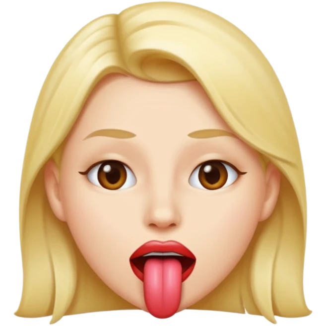 Sexy mouth with tongle emoji