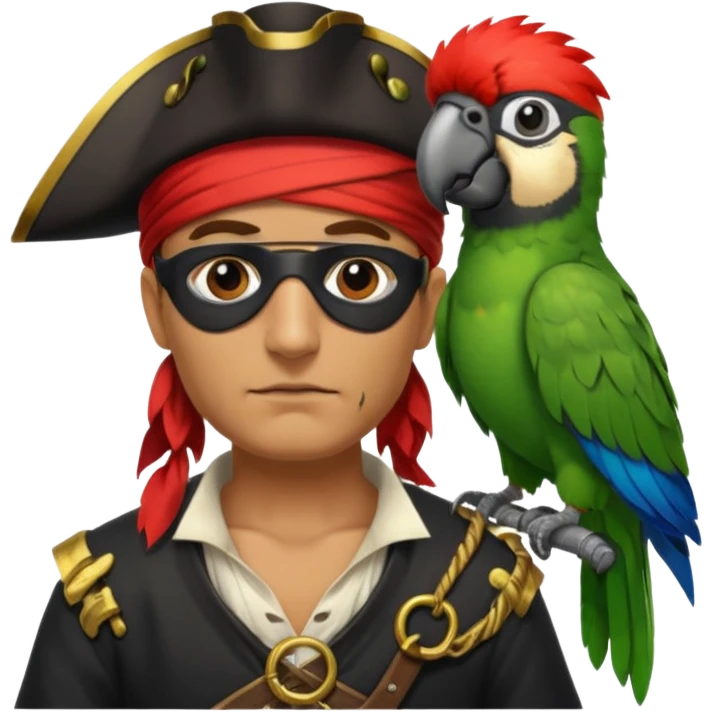 pirate and parrot emoji