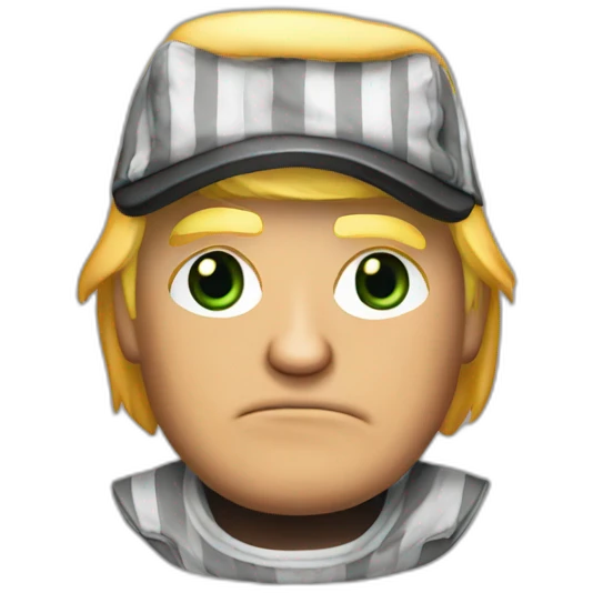 donald trump in a prison outfit emoji