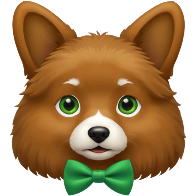 dog with a green bow tie emoji