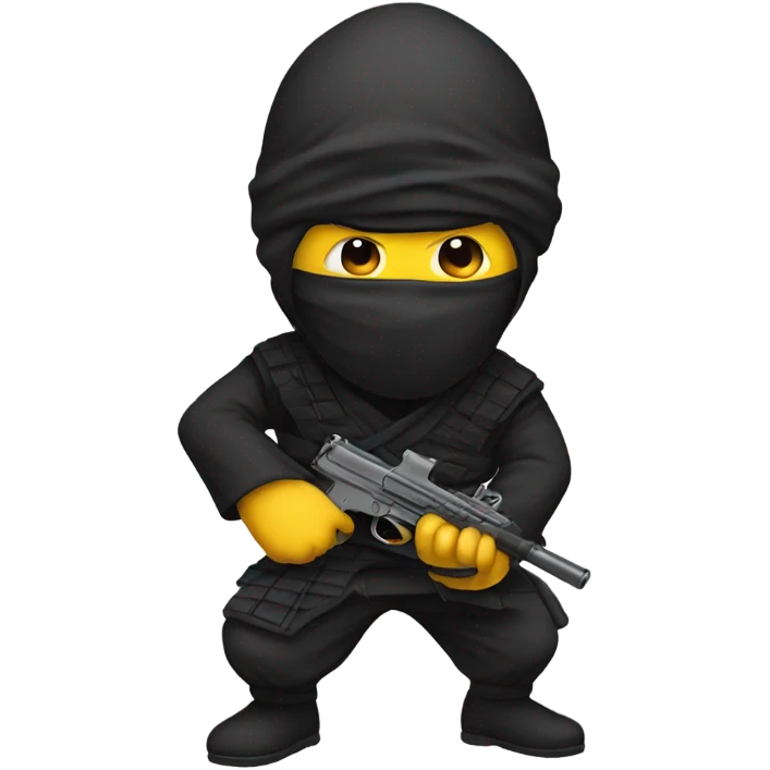 Ninja with a gun emoji