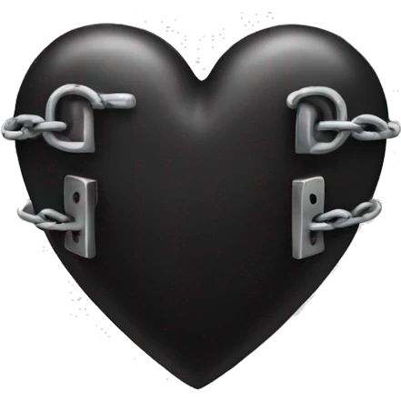 Black locked heart  emoji