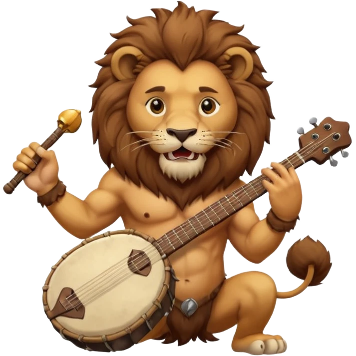 rock player lion emoji