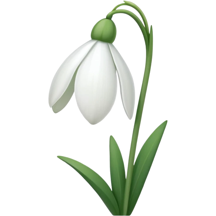 Snowdrop 1 flower emoji