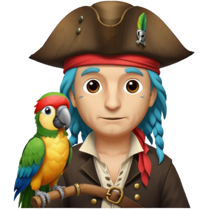pirate and parrot emoji