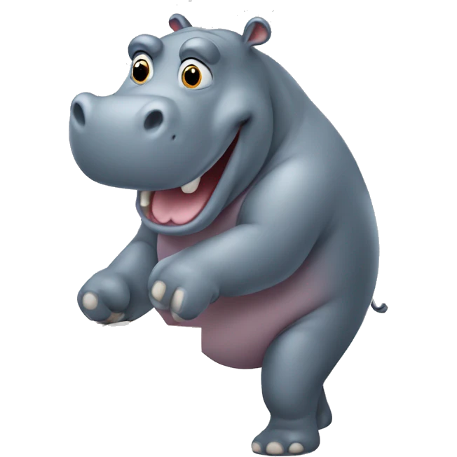 hippo delivering a package emoji