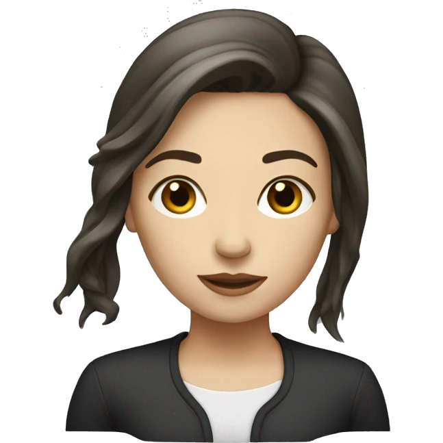 White brunette female  emoji