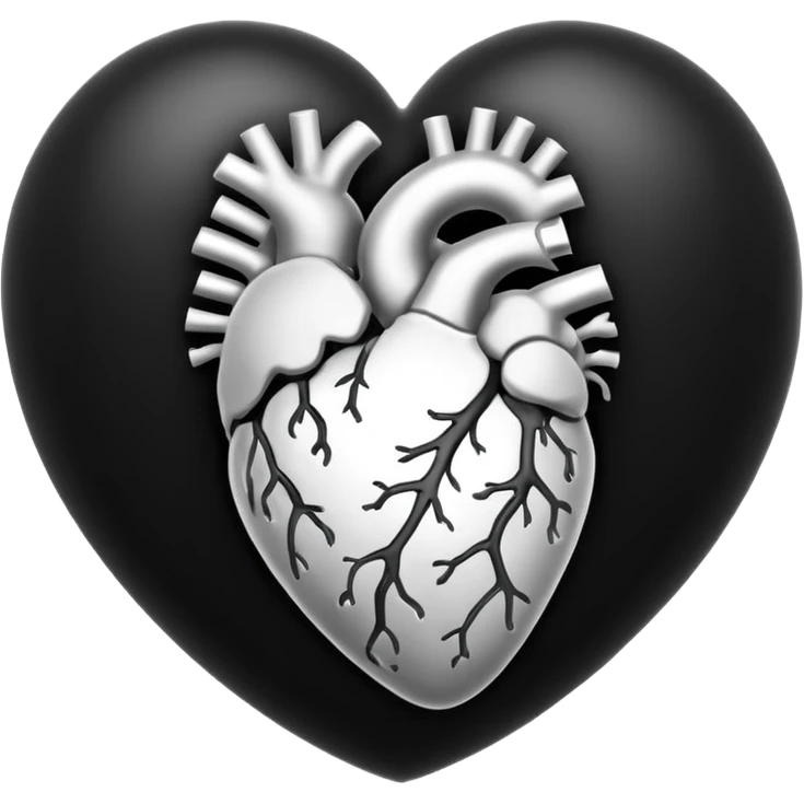 embryo silhouette inside a heart emoji