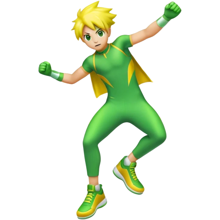 green and yellow Electrike (full body) emoji