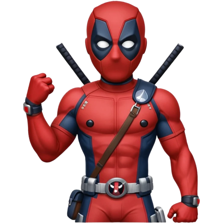 Deadpool with New England Patriots emoji