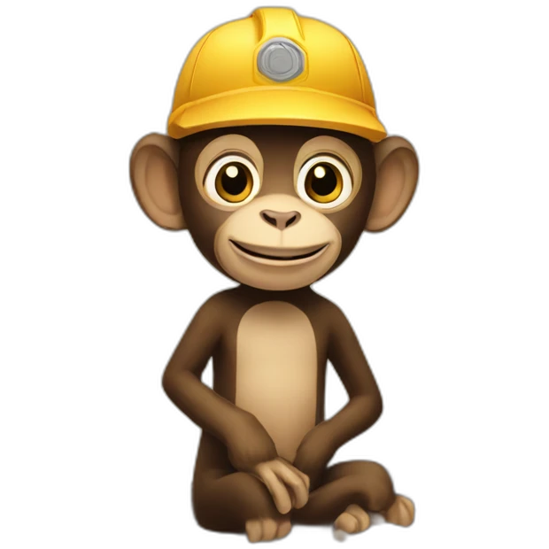 monkey making a house plan emoji