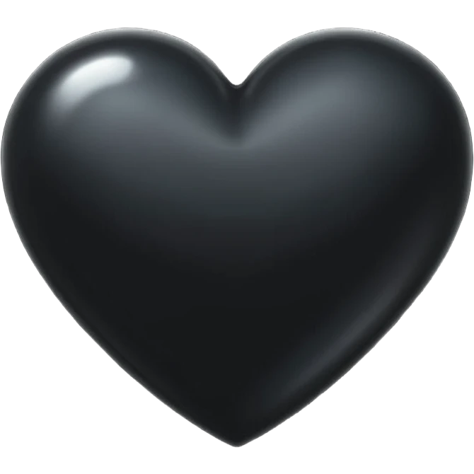 Black heart goth emoji
