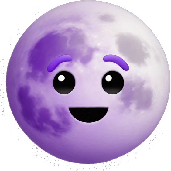 Moon with purple colour  emoji