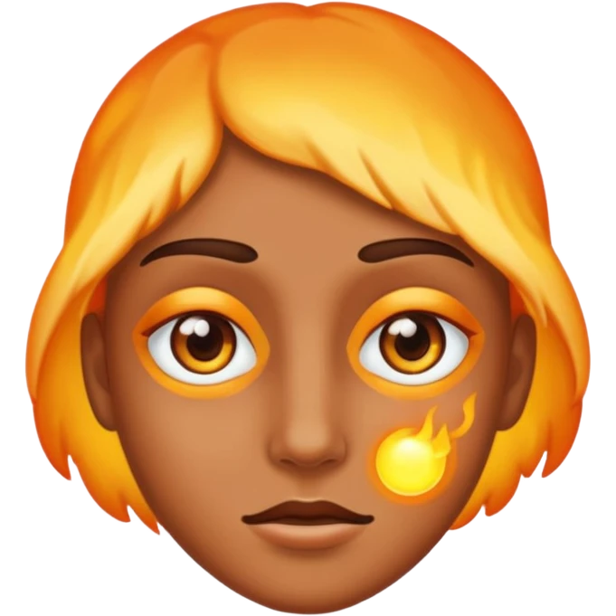 Error face with heat eyes emoji
