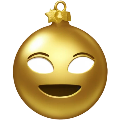 A metallic gold ornament emoji