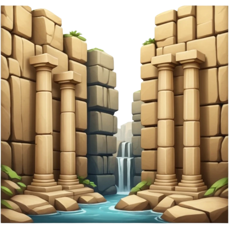 каньйон з високими стовпами кам'яними emoji